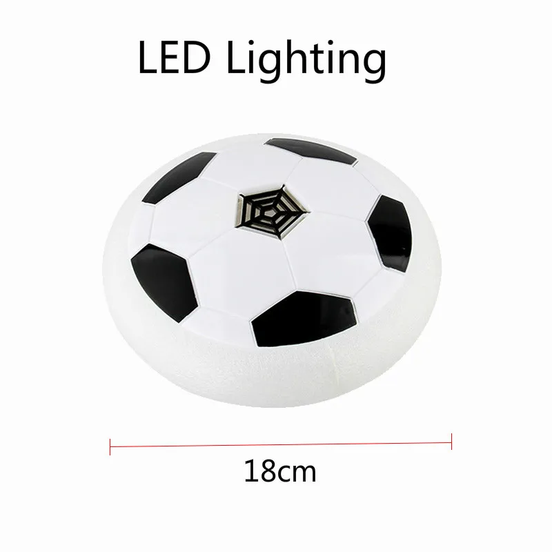 Паровой шар светодиодный мигает прибытие воздуха Мощность Футбольный Мяч диск Крытый футбольная игрушка Мульти поверхность парящий скольжение игрушки - Цвет: LED Lighting-white