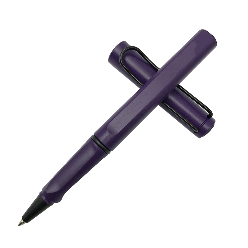 Высококачественная матовая фиолетовая Ручка-роллер 0,7 мм, 1 шт., красивые офисные черные чернила для ручек, запасная форма для школы, подарок для женщин - Цвет: Matte purple
