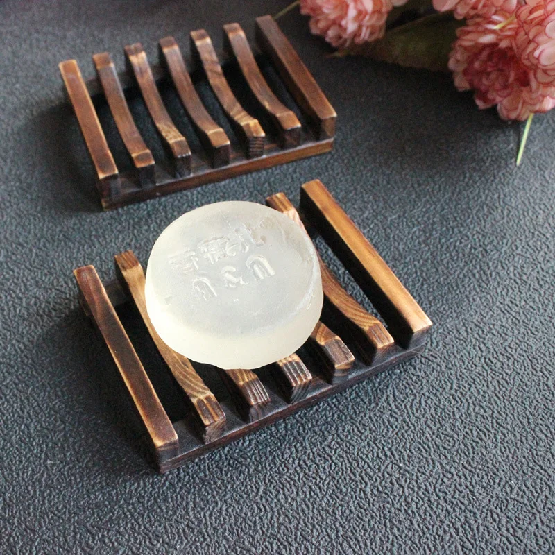 

Portable Bamboo Wooden Soap Dish Shower Case Holder Container Storage Box