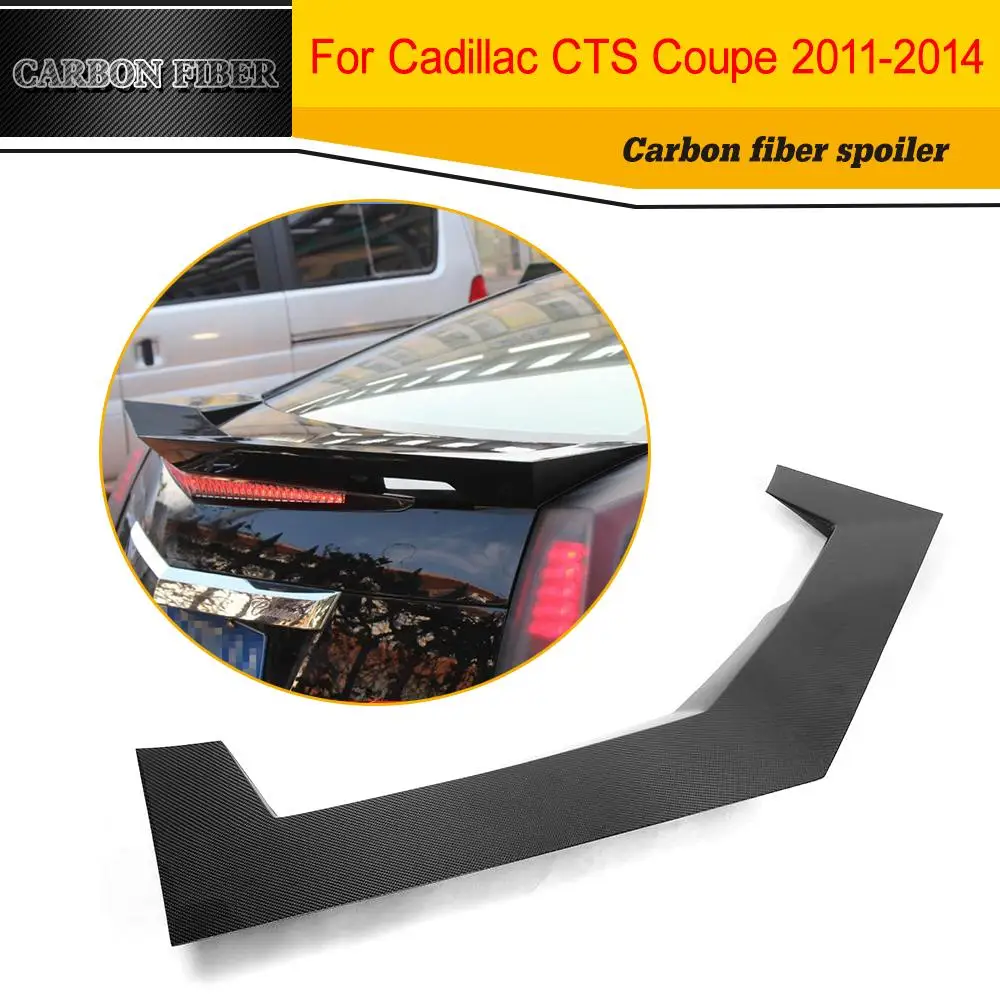 Углеродного волокна Гонки спойлер задний багажник Boot крыло для Cadillac CTS 2011