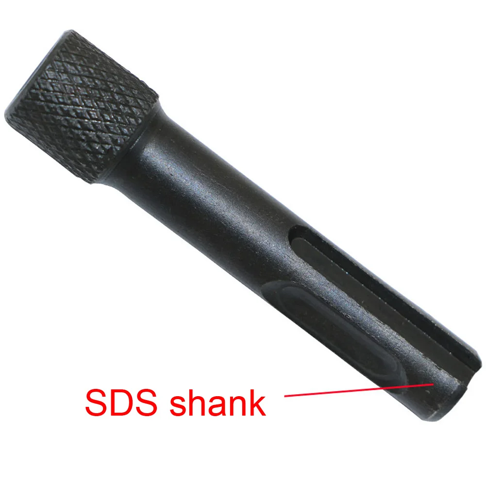 26 cm Verlängerungsstange, für SDS Plus Bohrhammer, mit Schnellwechseladapter, Doppelkopf-Rundschaft, Zwei-Rillen-Schnittstelle, silberfarbener Hartstahl