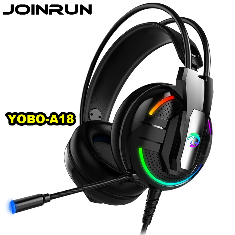 Joinrun A18 Игровые наушники гарнитура стерео с микрофоном для ПК мобильный