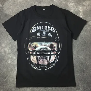 

New 2019 summer baseball helmet 3D dog head print T-shirt loose for men