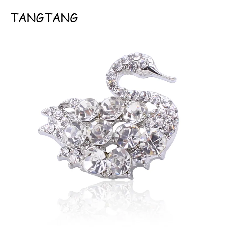 Vendita Calda New Small Fashion Crystal Strass Cheap Wedding Swan Spilla Pin Per Donna Uomo Abbigliamento Accessorio 2018 Articolo No: Bh7314