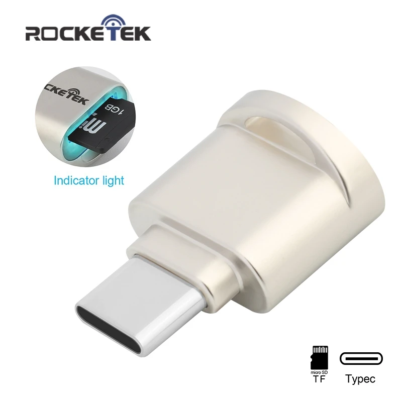 ROCKETEK High Quality Micro USB 2.0 Otg Phone Memory Card Reader Aluminum Adapter for TF Micro SD PC Computer Laptop Accessories