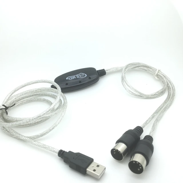 USB MIDI Cable Adapter, USB Type A Male to MIDI Din 5 Pin In-Out Cable  Interface with LED Indicator for Music Keyboard - AliExpress