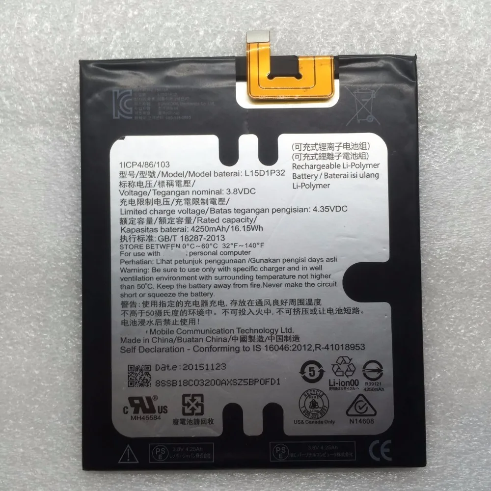 Аккумулятор L15D1P32 4250 мАч для Lenovo Tab 3 8 Plus TB-8703F 8703N 8703 PB1-750N PB1 750N аккумулятор |
