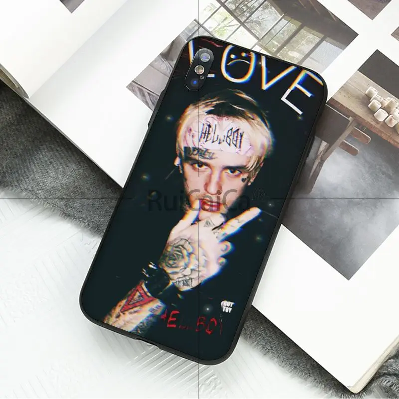 Ruicaica рэпер Lil Peep черный мягкий чехол для телефона iPhone 5 5Sx 6 7 7plus 8 8Plus X XS MAX
