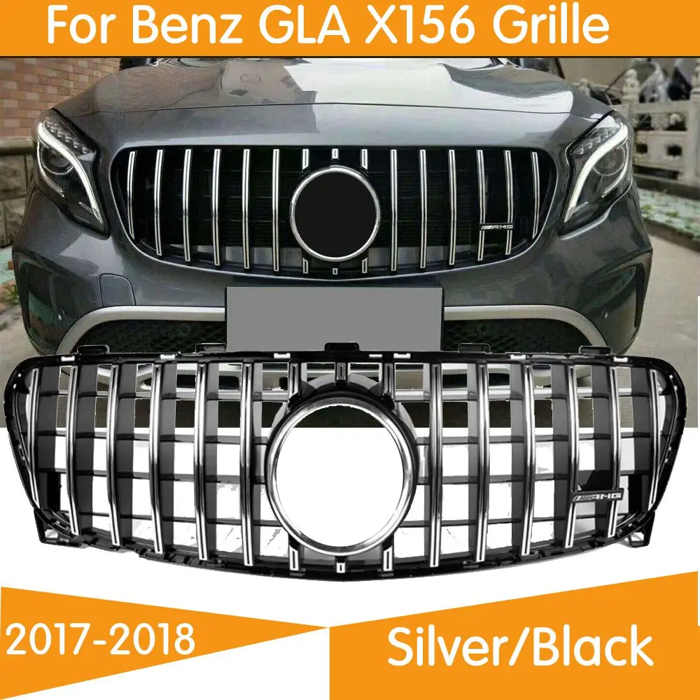 Для GLA Class X156 Amg GT R Grill GLA45 Передняя решетка для Mercedes Benz GLA250 GLA180- Решетка переднего бампера автомобиля