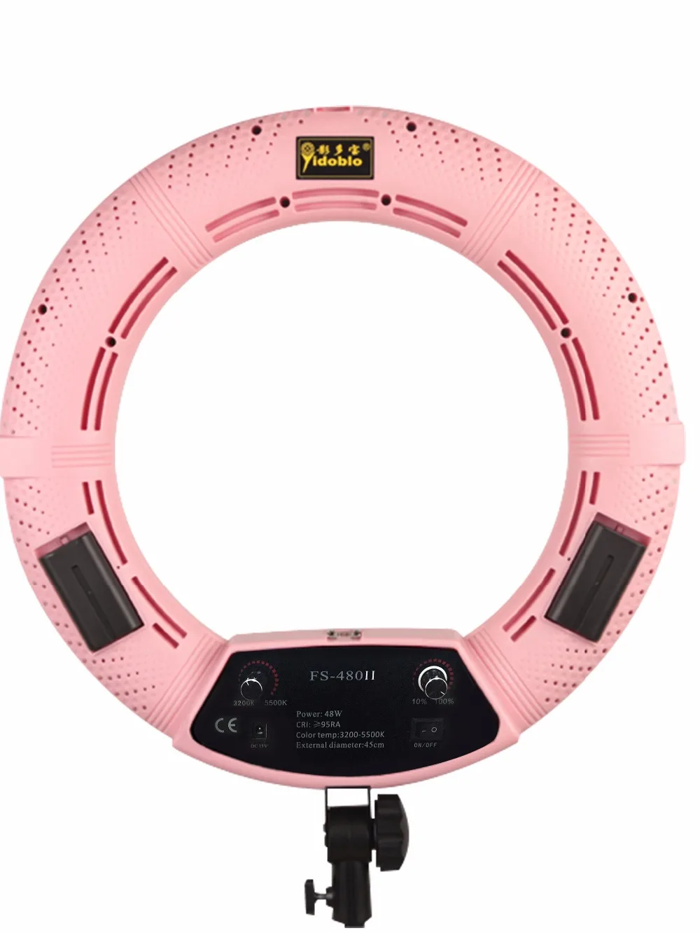 Yidoblo розовый FS-480II фото/Студия 1" 480 светодиодный кольцевой светильник 5600K с регулируемой яркостью кольцевой светильник для камеры+ сумка