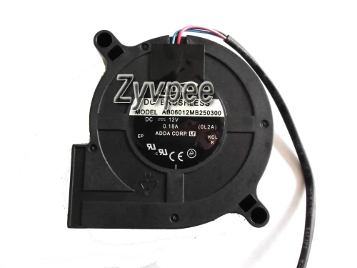 ADDA 6cm AB06012MB250300 12V 0.18A 3Wire Cooling Fan