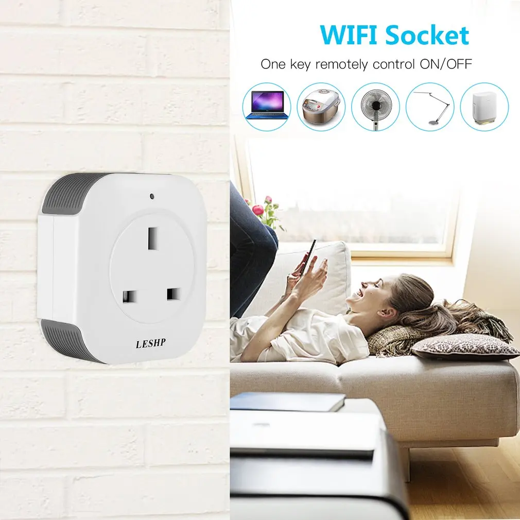 LESHP 2 шт./компл. один Порты и разъёмы Беспроводной мини розетка Smart Plug с USB Выход(5 V/1A) электронный выключатель Wi-Fi розетка 100-240V