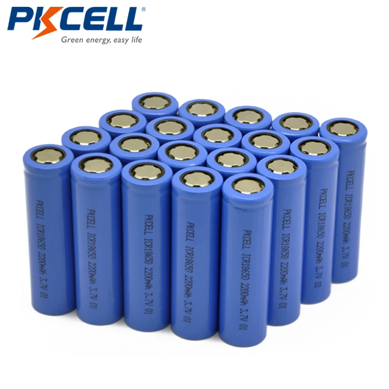 Wholesale 20Pcs/lot PKCELL 3.7V 2200mAh 18650 Rechargeable Li ion