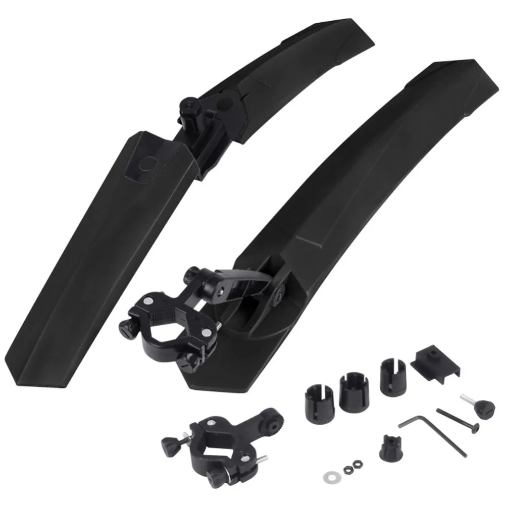 

Cyrusher Bike Mudguard Bicycle Fender Soft Rubber Sturdy and Durable Front & Rear Mudguard Set with Quick Realease for MTB Ebike