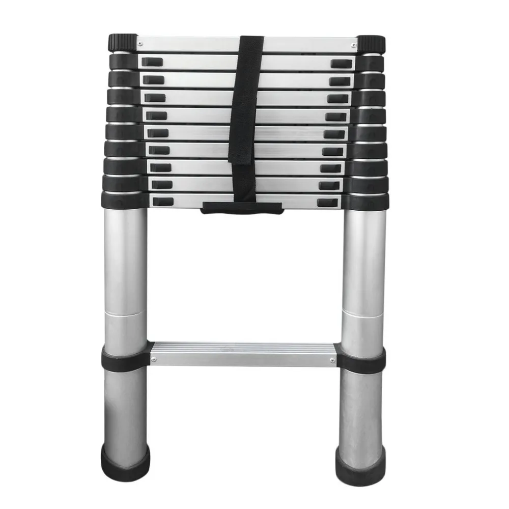 

Length 3.2M Thickening Aluminum Retractable Ladder Multifunctional Folding Single Telescopic Ladder Home Tool