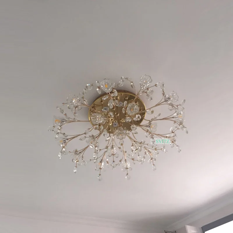 Потолочная люстра светодиодная кристаллическая 7/13/16|living room lights|room lightroom lighting design |