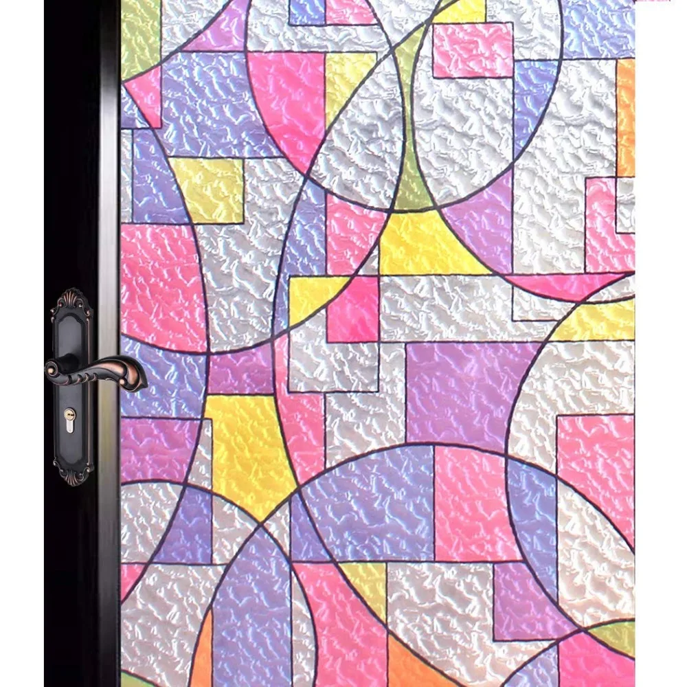 

Funlife Glue-free static frosted glass film privacy opaque office sunscreen bathroom bathroom window stickers size 75x200cm