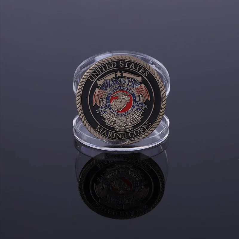 Plated BTC Bitcoin United States Marine Corps War Commemorative Coin pirate Hard Collection Navy Dog Ancient Bronze Collectible
