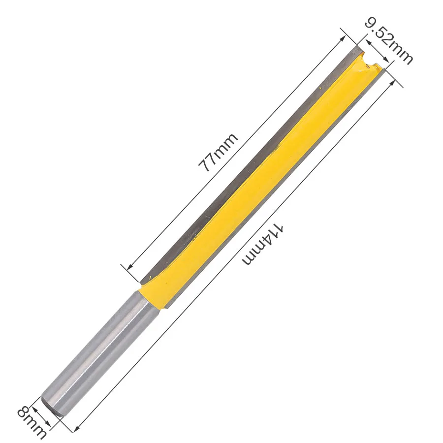 1 шт. 8 мм хвостовик длинное лезвие 114 мм прямой деревообрабатывающий фреза твердосплавный Электроинструмент деревообрабатывающие фрезы