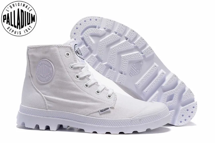Кроссовки PALLADIUM PAMPA HI ORIGINALE классическая парусиновая обувь белого цвета ботильоны