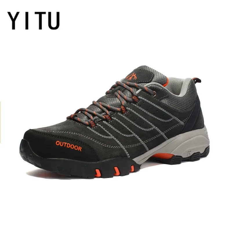 

YITU Winter Hiking Shoes Men Breathable Outdoor Sports Shoes Hunting Camping Shoes Anti-skid Trekking Tourism Sneakers Big Size