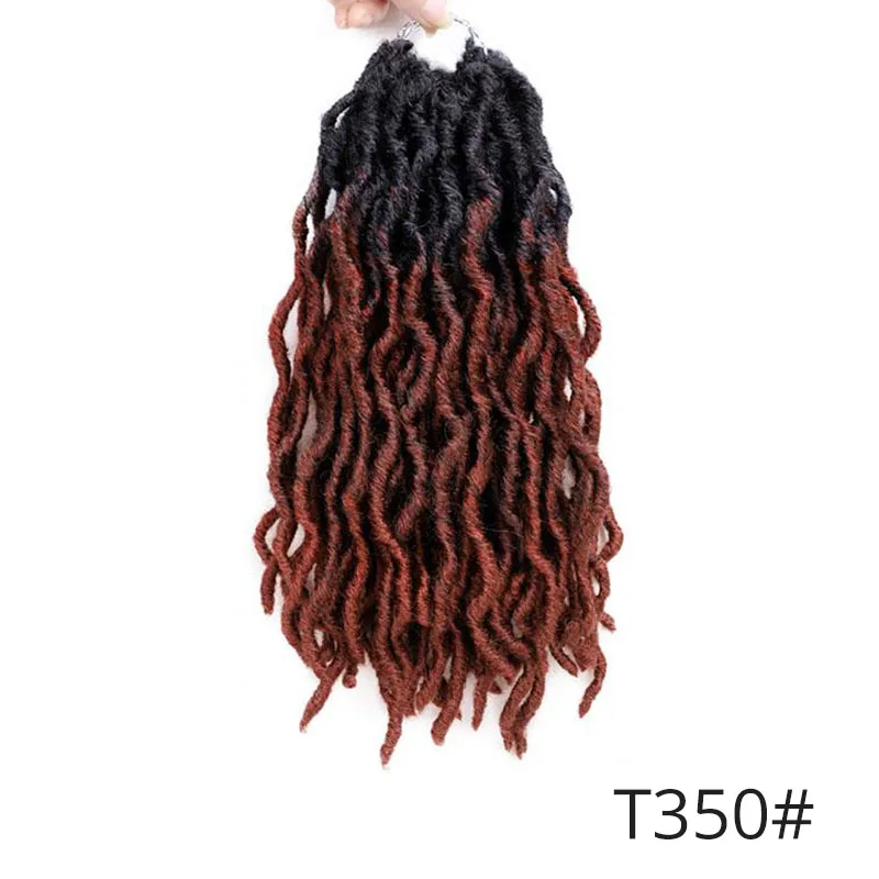 Doris beauty 12 дюймов Nu Locs Goddess Faux Locs кудряшки Exntension синтетические предварительно оплетенные мягкие косички для женщин коричневый черный - Цвет: #31