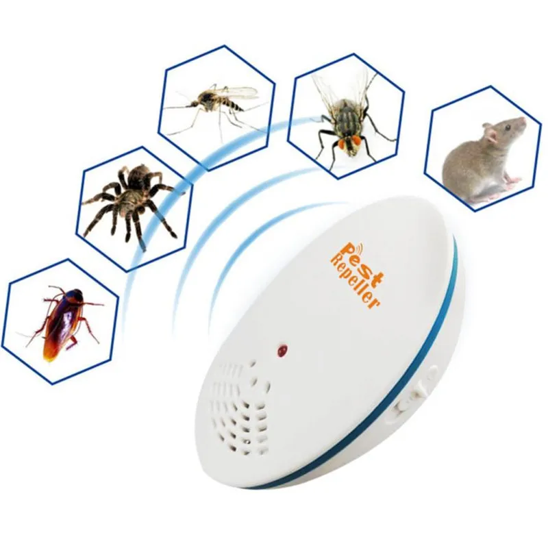 

1pcs New Electric Ulatrosonic Mouse Repellent Mosquito Bat Cockroach Fly Trap Insect Repellent Non-toxic Silent Pest Control