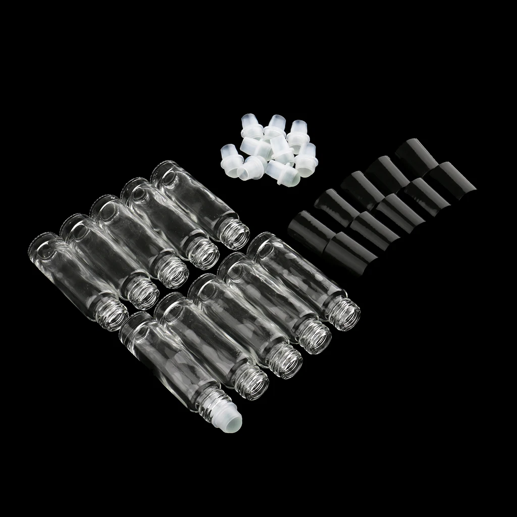

10Pieces 10ml Empty Roll On Liquid Refill Bottles For Essential Perfume Cream