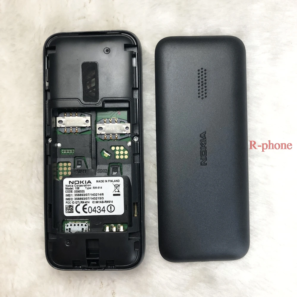 Оригинальный Восстановленный Мобильный телефон NOKIA 105 с двумя Sim картами хорошего