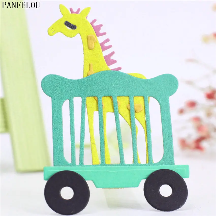 

PANFELOU Metal craft The carriage deer puzzle paper die cutting dies for Scrapbooking/DIY Christmas wedding Easter cards