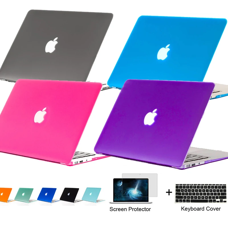 3в1 матовый чехол для ноутбука сумка для ноутбука Macbook air Pro 11 12 13 15 дюймов чехол для macbook pro retina 13,3 15,4 touch bar ID