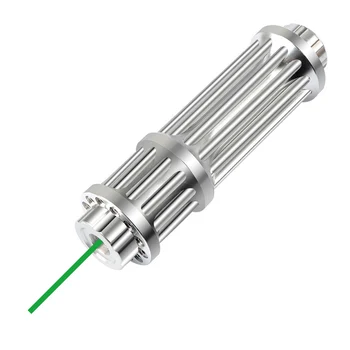 

Hunting Silver 532nm Green Laser Pointer 10000m Green Laser Pointer Pen Lazer Beam Light Focus Adjustable match laser pen