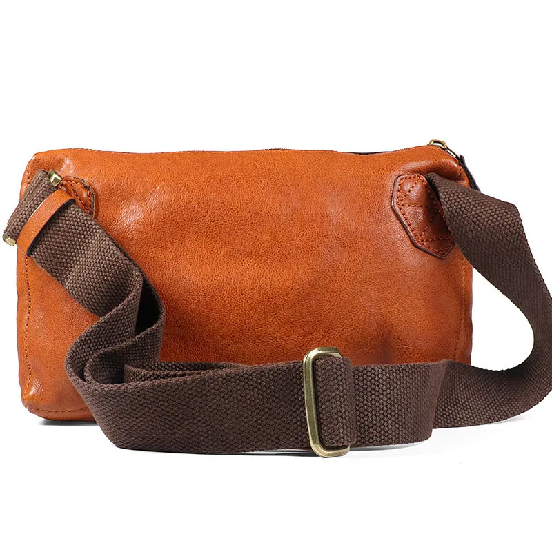 AETOO Original retro handmade suede leather men's leather chest pocket pockets mini casual Messenger bag youth tide