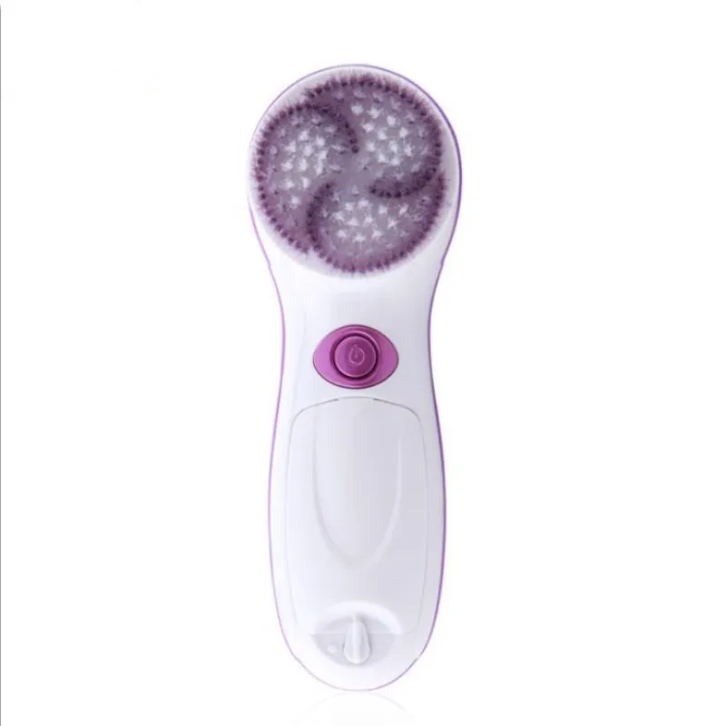 5 в 1 Многофункциональный Уход за лицом щетка для мытья Электрический поворотный лицо инструмент глубокое очищение щетка - Цвет: purple