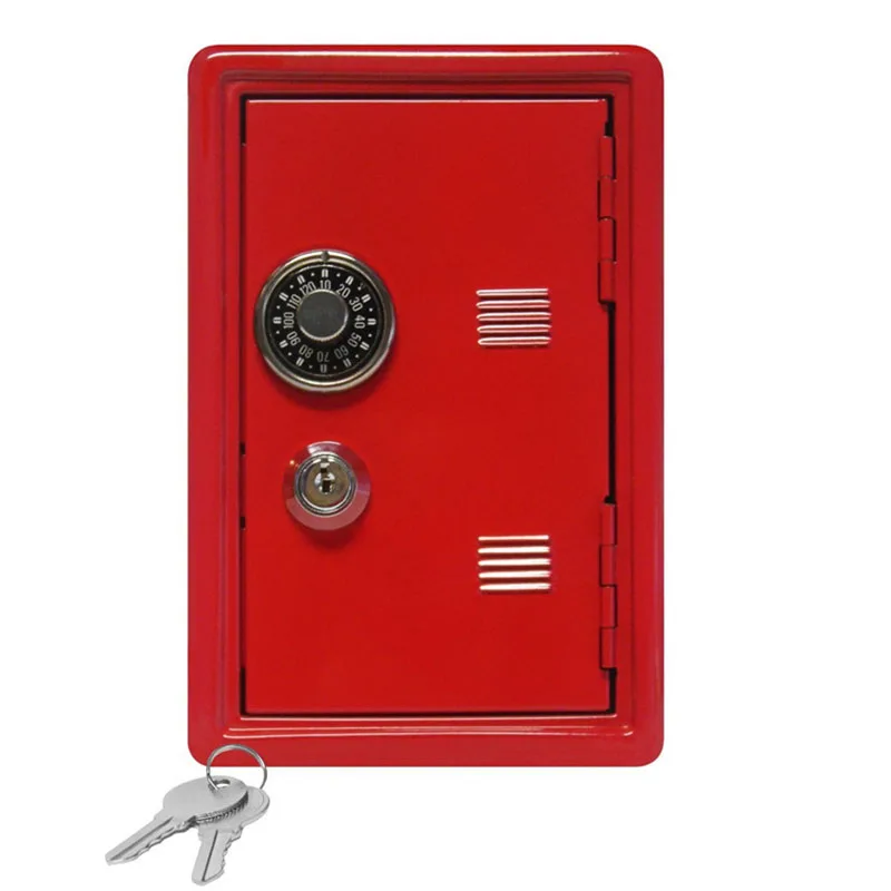 Практичный бутик креативный копилка мини Банкомат копилка пароль Цифровые Монеты денежный депозит детский подарок на год - Цвет: Red
