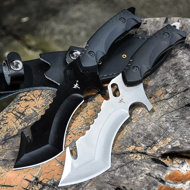 

Top Quality Military High Hardness Outdoor Knife Tools Field Survival Fixed Blade Straight Knife Saber Very Sharp Cutting Knifes