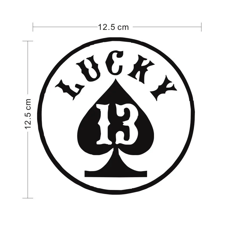 Cunymacos LUCKY 13 Spades Наклейка На Автомобиль Забавная наклейка на мотоцикл декоративные