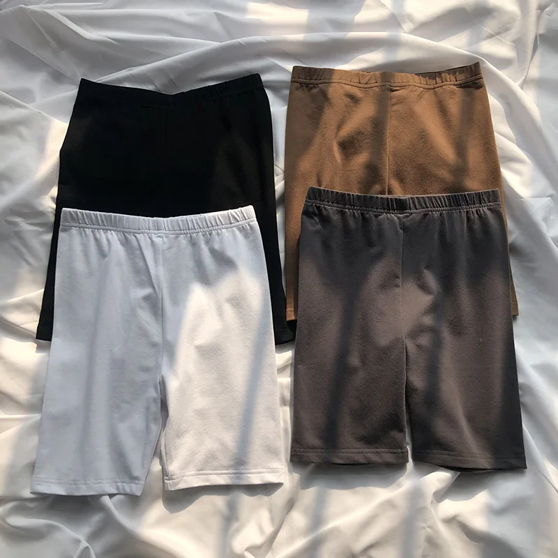 Женские шорты для фитнеса черные или белые повседневные облегающие с высокой