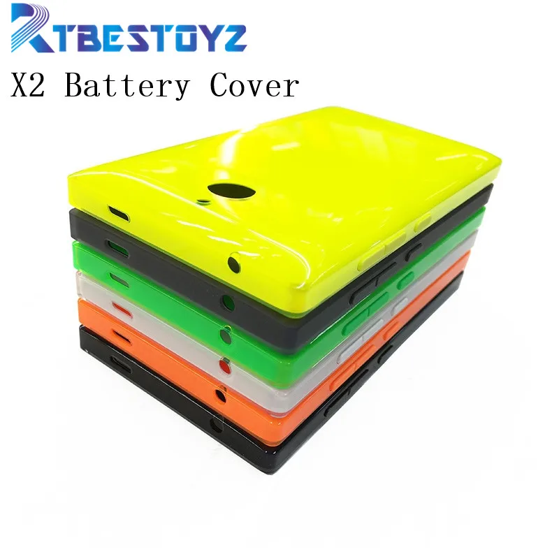 

RTBESTOYZ Mobile Phone Housing For Nokia x2 Dual SIM RM-1013 X2DS Back Case Battery Cover Door With Side Bottons