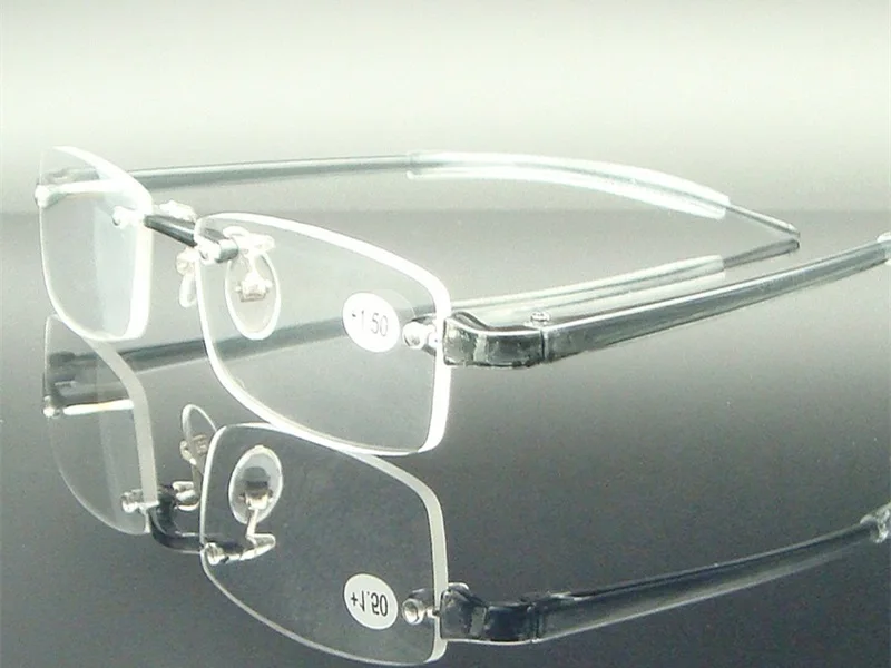 SUMONDY, модные очки без оправы для чтения, для женщин и мужчин, фирменный дизайн, высокое качество, ультралегкие, Анти-усталость, дальнозоркие очки G387 - Цвет оправы: Color 2  Black