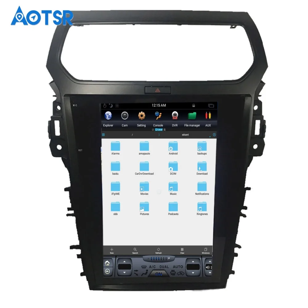 Cheap Tesla style Android Car DVD Player GPS Navigation For Ford Explorer 2011 2012 2013 2015 2016 car stereo multimedia audio car Pad 4