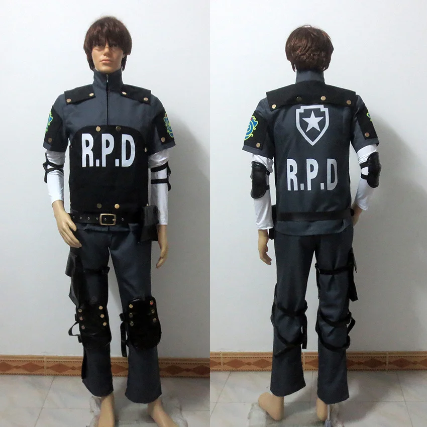 

Custom Made Resident Evil 4 Leon Scott Kennedy RPD Uniform Cosplay Costume