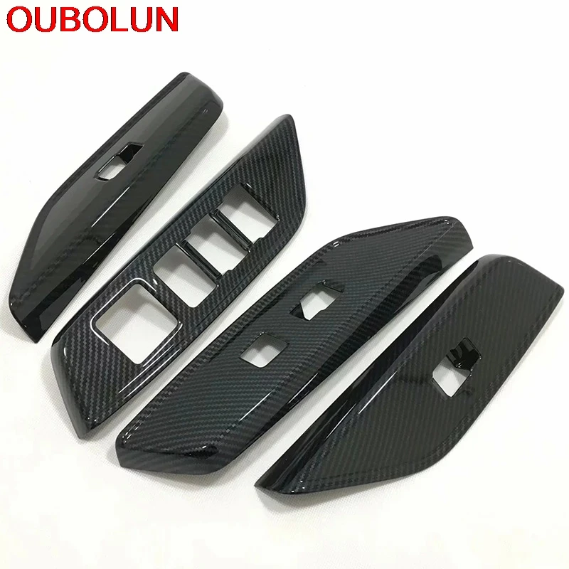 

OUBOLUN For Lexus ES 2018 2019 LHD Door Armrest Window Switch Button Sticker Cover Trim Moulding Interior Accessories ABS Chrome
