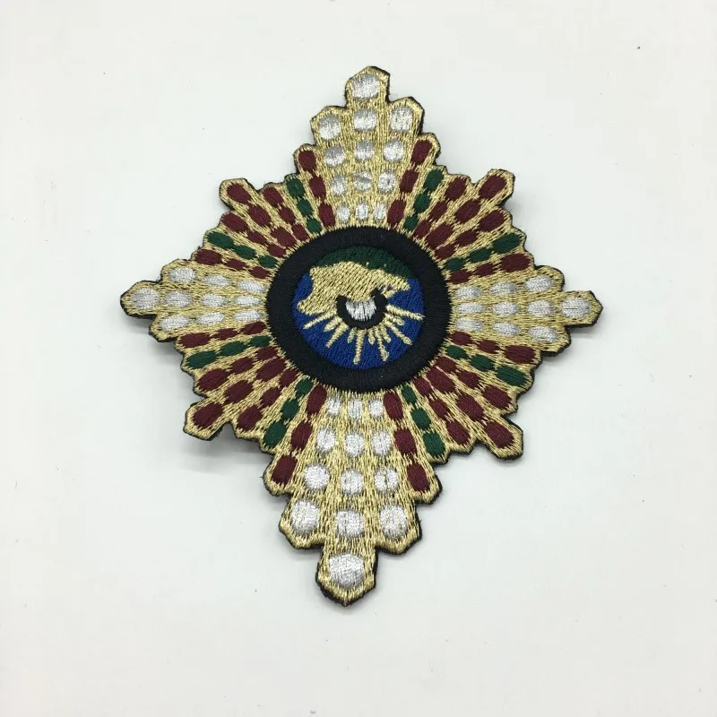 MOQ100pcs Bulk Wholesale Colorful Wave point Embroidery Patch Sew on