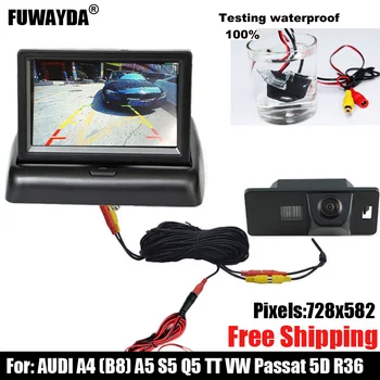 

free shipping SONY CCD CHIP CAR REVERSE With Guide/Help Line CAMERA for AUDI A1 / A4 (B8)/ A5 S5 Q5 TT / PASSAT R36 5D
