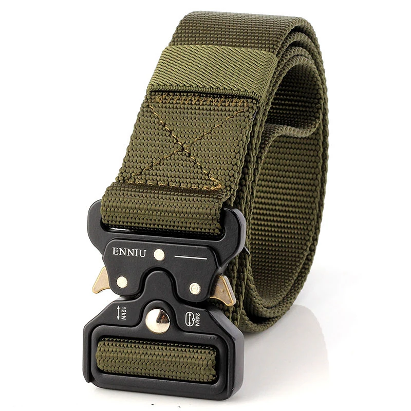 

ENNIU Unisex tactical military belt Top quality 3.8 cm wide casual canvas belt Outdoor Automatic buckle men Belt cinturones