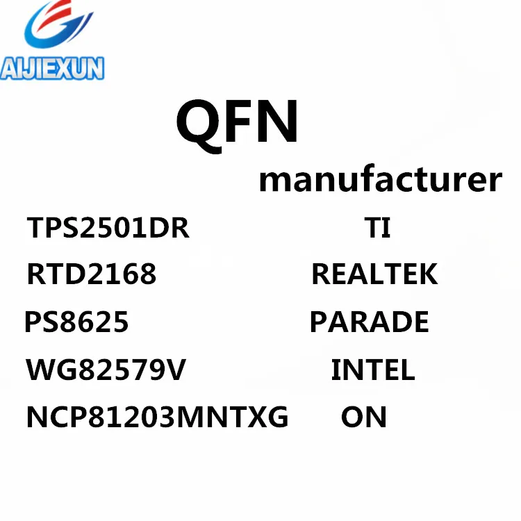5 шт. {TPS2501DR TI} {RTD2168 REALTEK } {PS8625 PARADE} {WG82579V INTEL} {NCP81203MNTXG ON} QFN в наличии 100% новый и