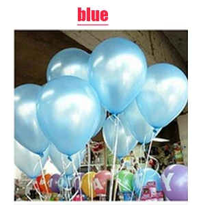 100 шт./лот, воздушные шары на день рождения, 10 дюймов, латексные, серебристые, красные, золотые, уплотненные, жемчужные, вечерние, воздушные шары, домашний декор, шарики для свадьбы - Цвет: Light blue