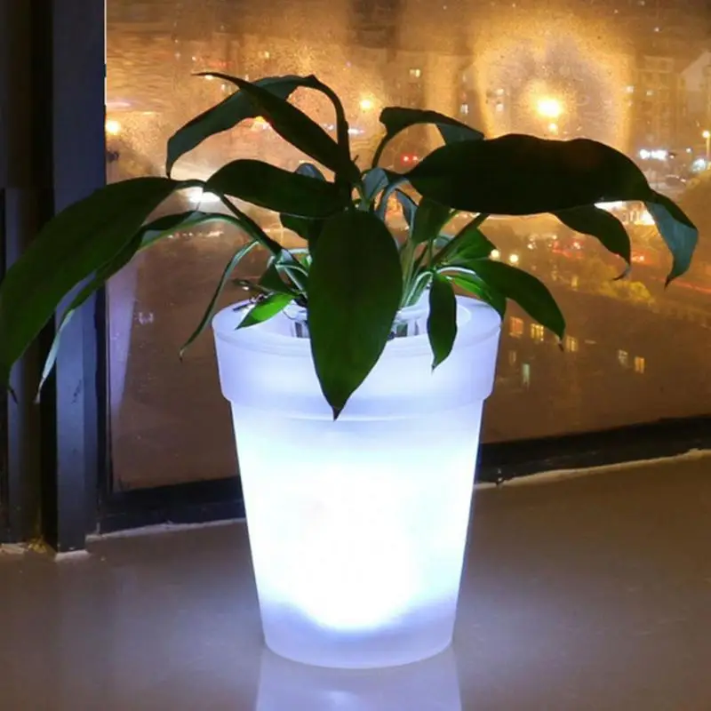 

Environmentally Design Solar Power Lighting Flowerpot Garden Landscape Lamp Lighting Flower Pot Outdoor Yard LED Landscape Light