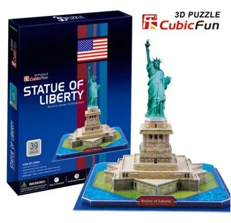

CubicFun 3D puzzle paper model DIY child toy gift the United States Statue of Liberty C080H Edition world's great architecture